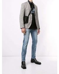 hellblaue bedruckte enge Jeans von VERSACE JEANS COUTURE