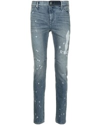 hellblaue bedruckte enge Jeans von RtA