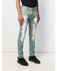 hellblaue bedruckte enge Jeans von Represent
