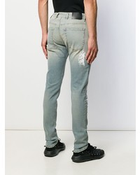 hellblaue bedruckte enge Jeans von Represent