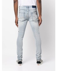 hellblaue bedruckte enge Jeans von Ksubi