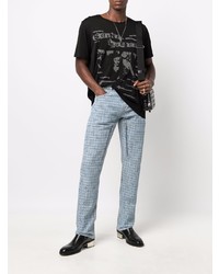 hellblaue bedruckte Jeans von Givenchy