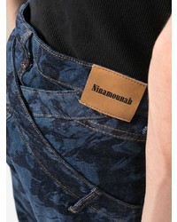 hellblaue bedruckte Jeans von Ninamounah