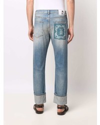 hellblaue bedruckte Jeans von Etro