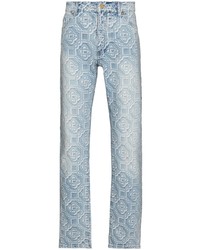 hellblaue bedruckte Jeans von Casablanca