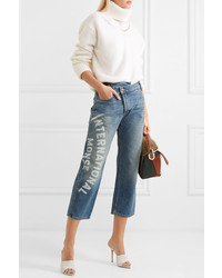 hellblaue bedruckte Jeans von Monse