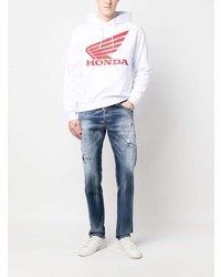 hellblaue bedruckte Jeans von DSQUARED2