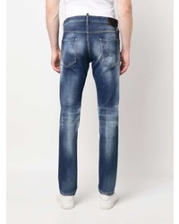 hellblaue bedruckte Jeans von DSQUARED2