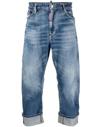 hellblaue bedruckte Jeans von DSQUARED2