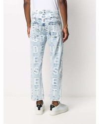 hellblaue bedruckte Jeans von Études