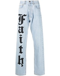 hellblaue bedruckte Jeans von Faith Connexion