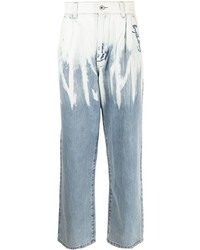 hellblaue bedruckte Jeans von Feng Chen Wang