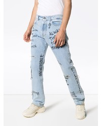 hellblaue bedruckte Jeans von Faith Connexion