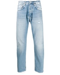 hellblaue bedruckte Jeans von Haikure