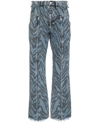 hellblaue bedruckte Jeans von Iroquois