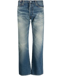 hellblaue bedruckte Jeans von Junya Watanabe MAN