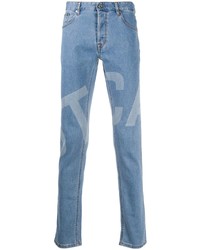 hellblaue bedruckte Jeans von Just Cavalli
