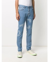 hellblaue bedruckte Jeans von Just Cavalli