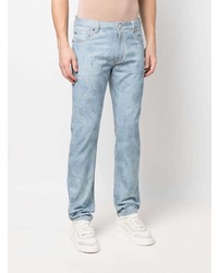 hellblaue bedruckte Jeans von Etro