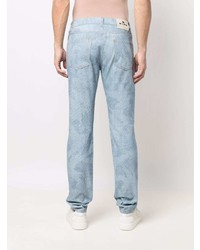 hellblaue bedruckte Jeans von Etro