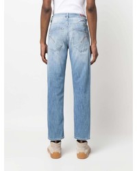 hellblaue bedruckte Jeans von Dondup