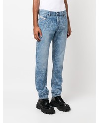 hellblaue bedruckte Jeans von Diesel