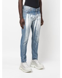 hellblaue bedruckte Jeans von John Richmond