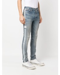 hellblaue bedruckte Jeans von Amiri