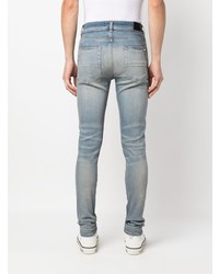 hellblaue bedruckte Jeans von Amiri