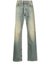 hellblaue bedruckte Jeans von Maison Margiela