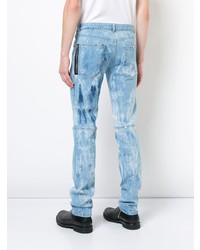 hellblaue bedruckte Jeans von Icosae