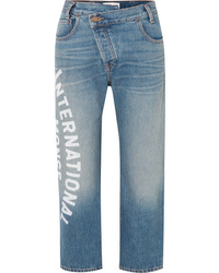 hellblaue bedruckte Jeans von Monse