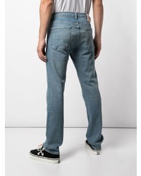 hellblaue bedruckte Jeans von Lost Daze