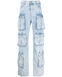 hellblaue bedruckte Jeans von MSFTSrep
