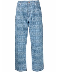 hellblaue bedruckte Jeans von PACCBET