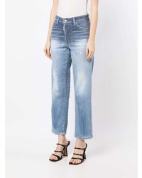 hellblaue bedruckte Jeans von DSQUARED2