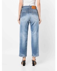 hellblaue bedruckte Jeans von DSQUARED2