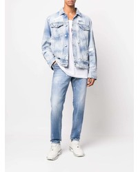 hellblaue bedruckte Jeans von DSQUARED2