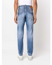 hellblaue bedruckte Jeans von DSQUARED2