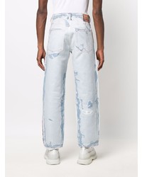 hellblaue bedruckte Jeans von Diesel