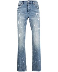 hellblaue bedruckte Jeans von purple brand