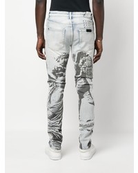 hellblaue bedruckte Jeans von Ksubi