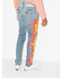 hellblaue bedruckte Jeans von True Religion