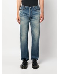 hellblaue bedruckte Jeans von Junya Watanabe MAN