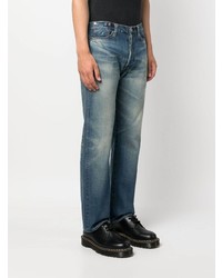 hellblaue bedruckte Jeans von Junya Watanabe MAN