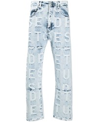 hellblaue bedruckte Jeans von Études