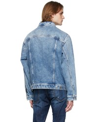 hellblaue bedruckte Jeansjacke von Valentino