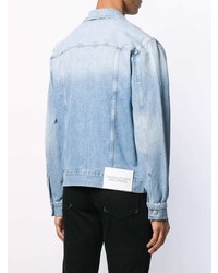 hellblaue bedruckte Jeansjacke von Calvin Klein Jeans