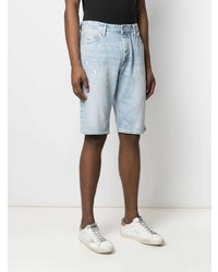 hellblaue bedruckte Jeansshorts von Tommy Jeans