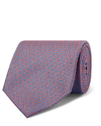hellblaue bedruckte Krawatte von Charvet